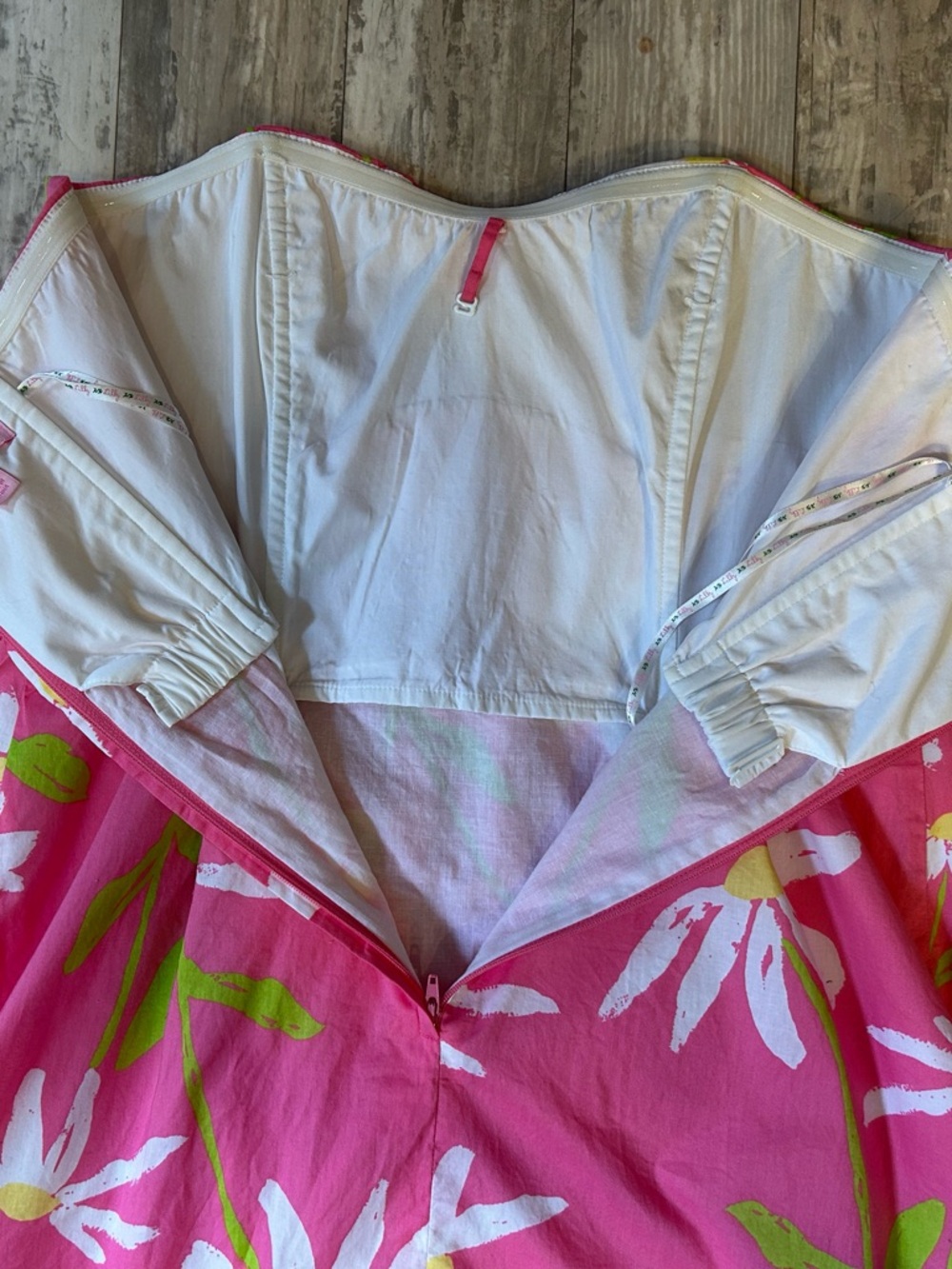 Lilly Pulitzer Bright Pink Floral Strapless Dress - Picture 8 of 13
